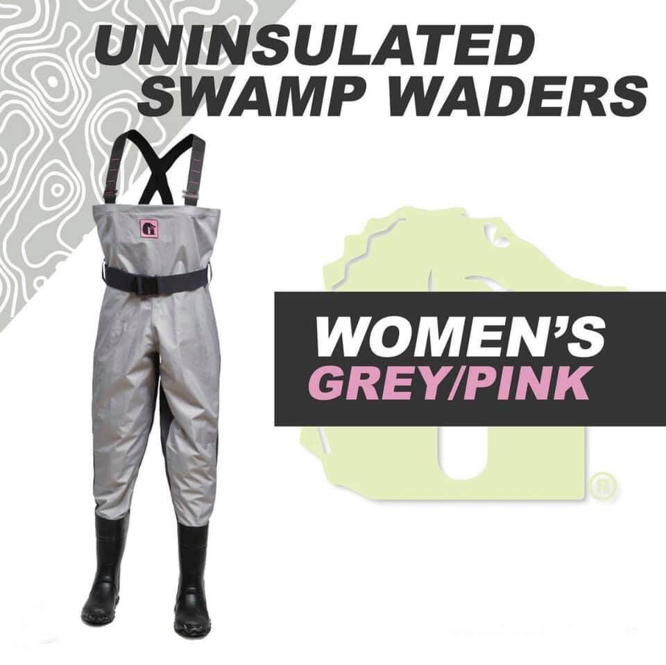 Gator Waders Womens Swamp Off-Road Uninsulated Waders Pink Grey MEDIUM 6